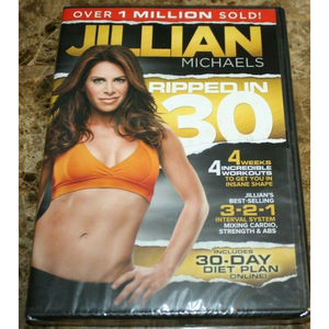 3/$15 Jillian Michaels Ripped In 30 DVD Fitness Training Workout Exercise Video